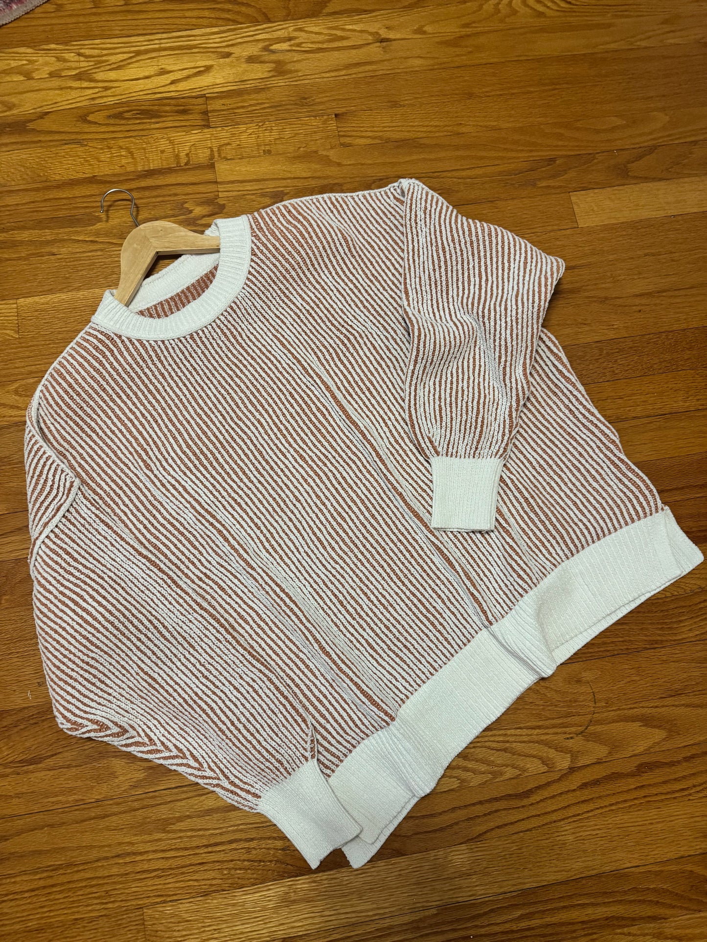 Cream and White Chunky Sweater