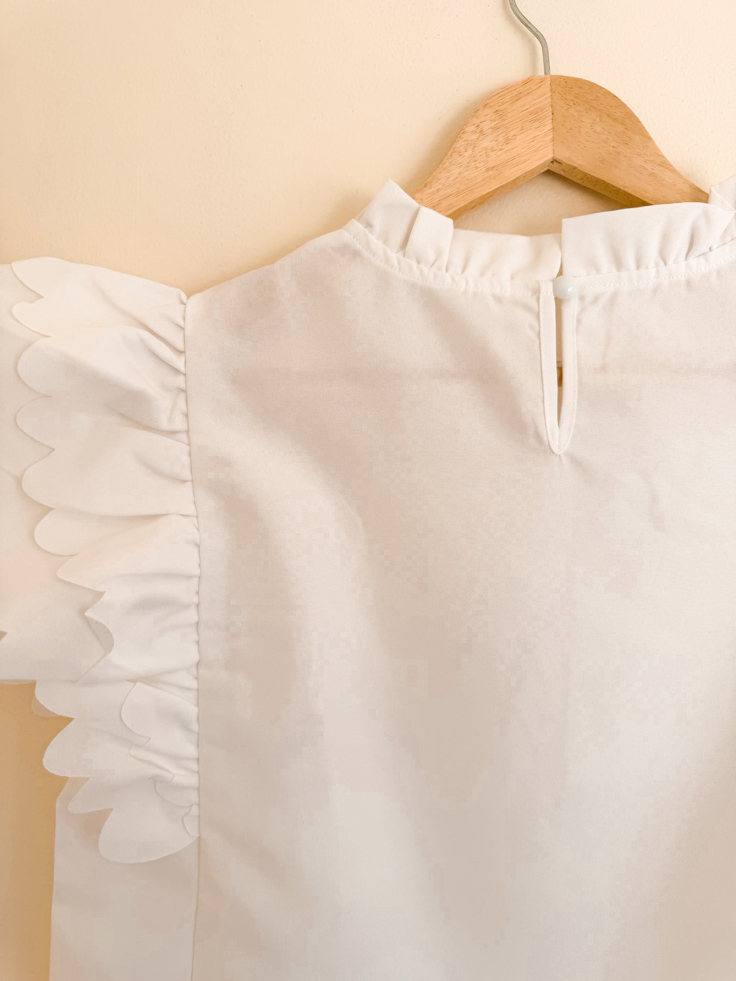 White Feather Sleeve Top