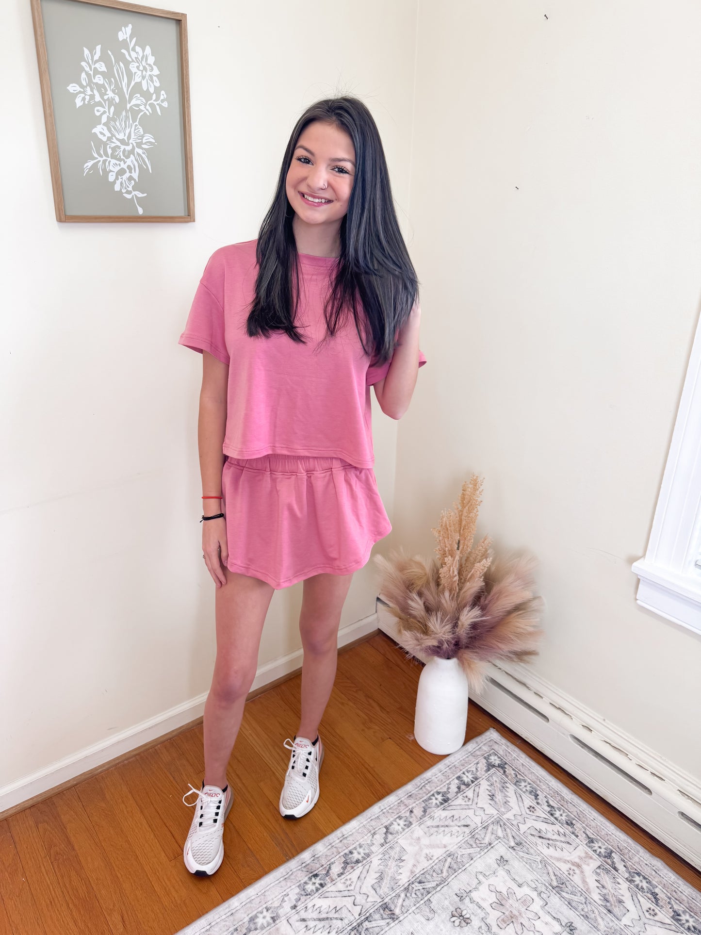 Girly Pink Skort Set