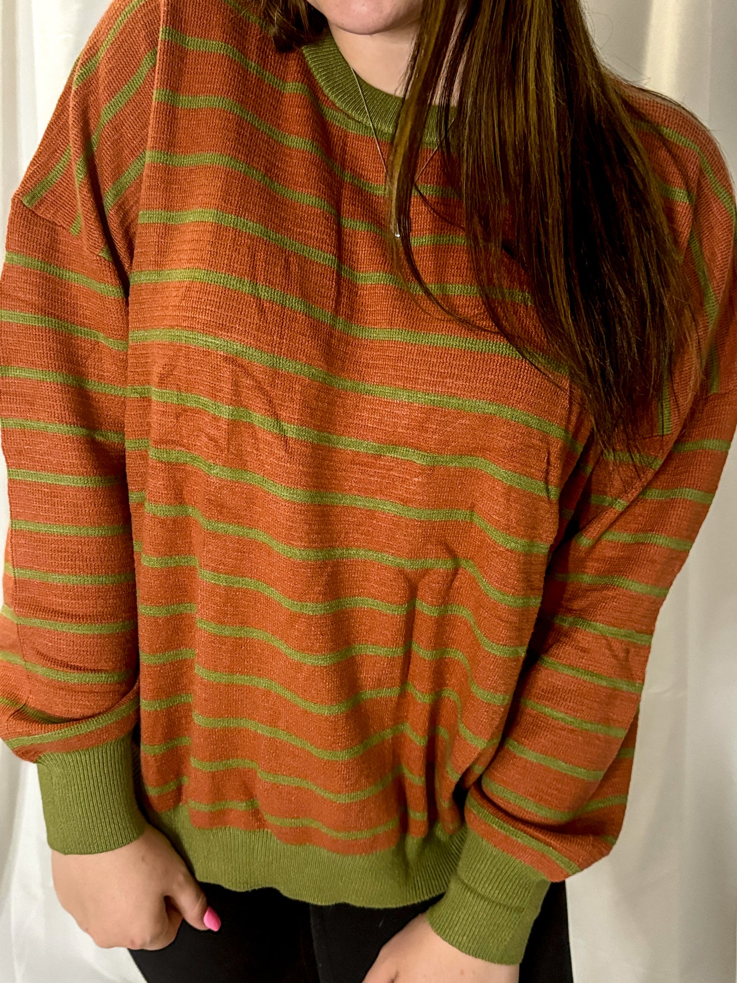 Brown Stripe Sweater