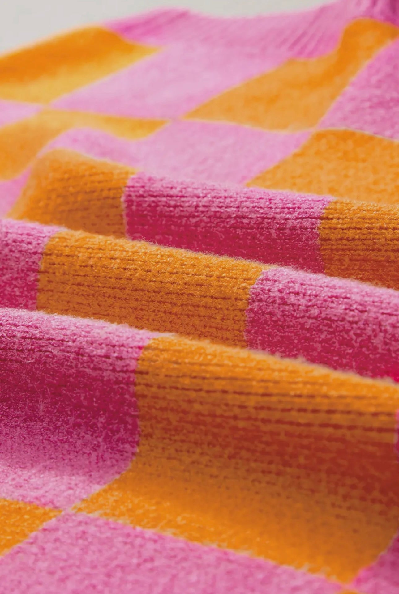 Color block Checker ribbed top