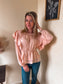 Pink Champagne Ruffle Top