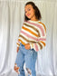 Stripe Hollowed Knit Sweater