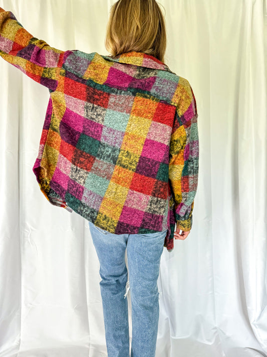 Plaid Multi Color Shacket