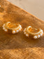 Gold Pearl Hoops