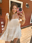 Vanilla White Ruffle Tiered Mini Dress
