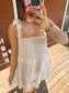 Vanilla White Ruffle Tiered Mini Dress
