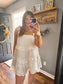 Vanilla White Ruffle Tiered Mini Dress