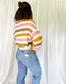 Stripe Hollowed Knit Sweater